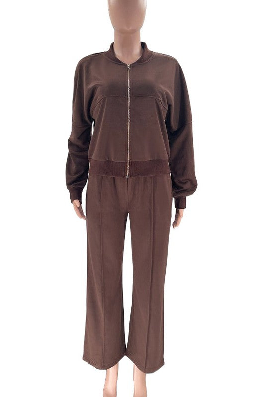 WOMEN FASHION SWEATRSUIT TWO PIECE PANT SET