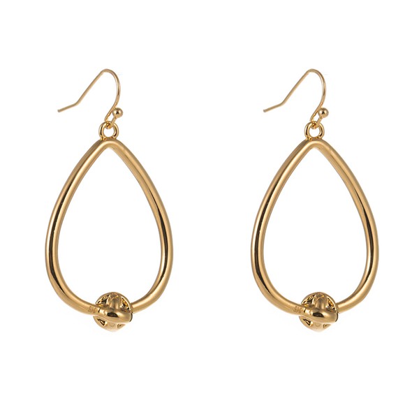 Love Knot Water Drop Hoop Earrings