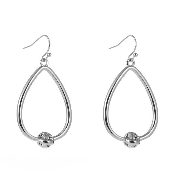 Love Knot Water Drop Hoop Earrings